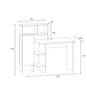 Birou hanah home bugra white oak Thumbnail 4