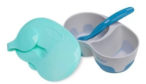 Двухсекционная тарелочка akuku a0303 grey/blue Thumbnail 2