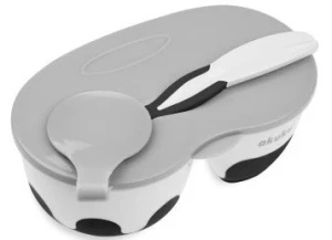 Farfurie din două sectie akuku a0428 white/black