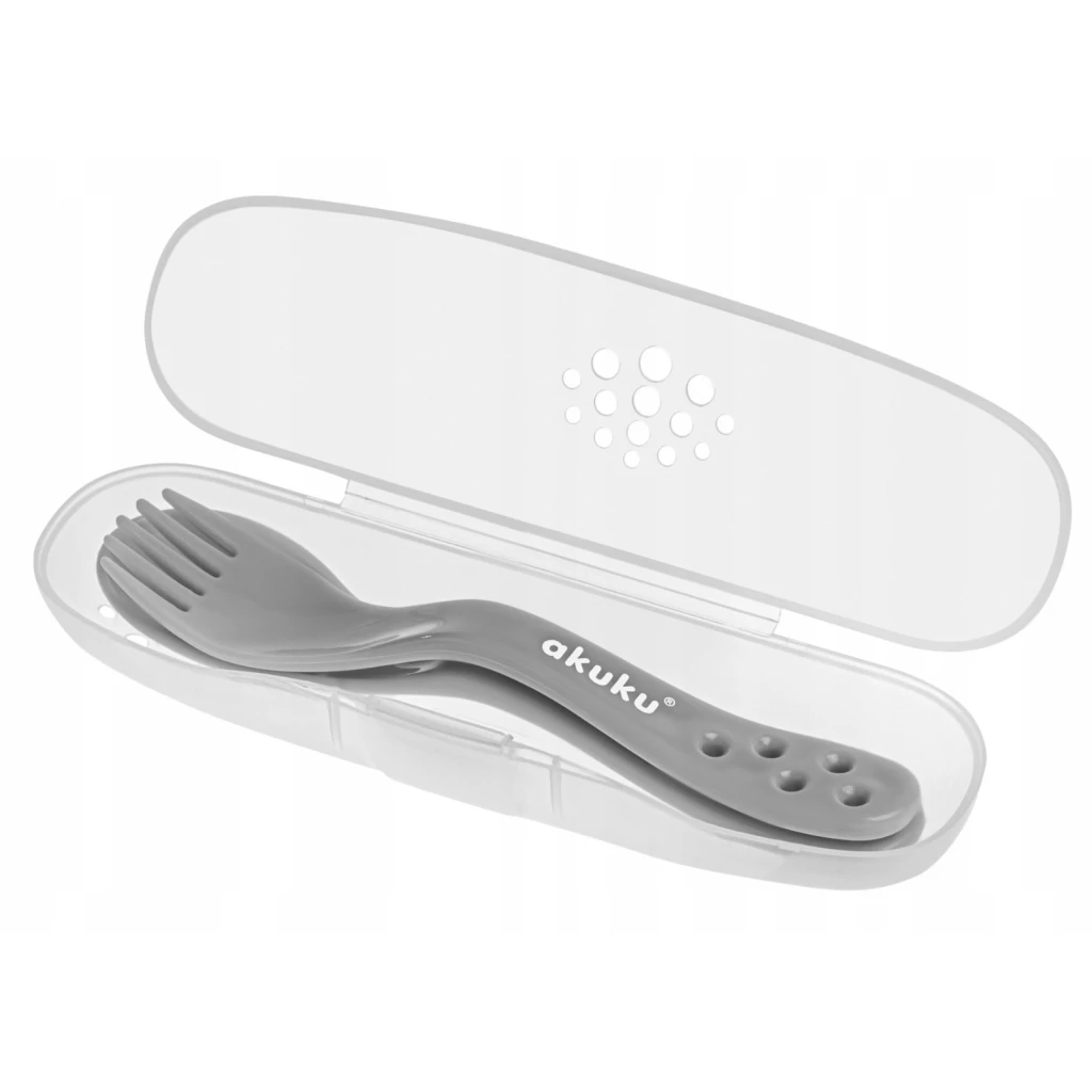 Набор ложка и вилка akuku a0073 grey 2