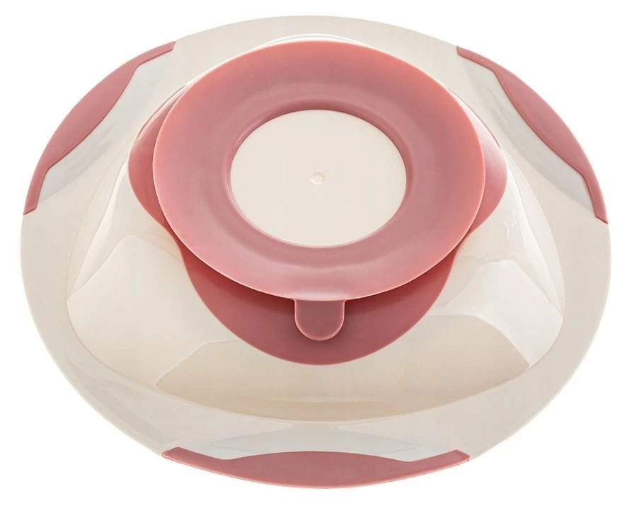 Тарелка на присоске akuku a0525 pink 2