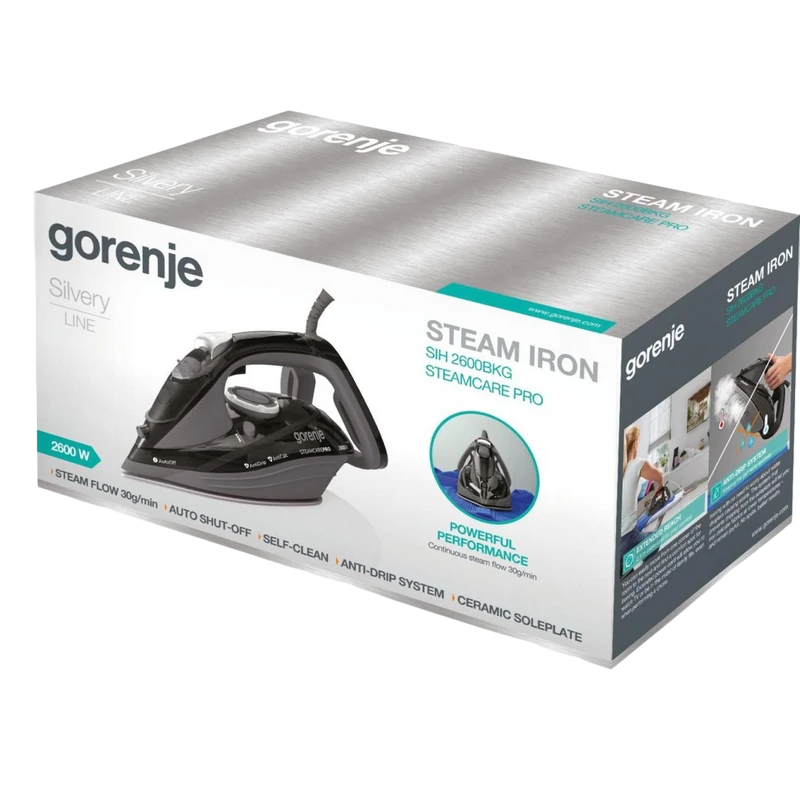 Fier de călcat gorenje sih2600bkg, 2600w, negru | gri 4