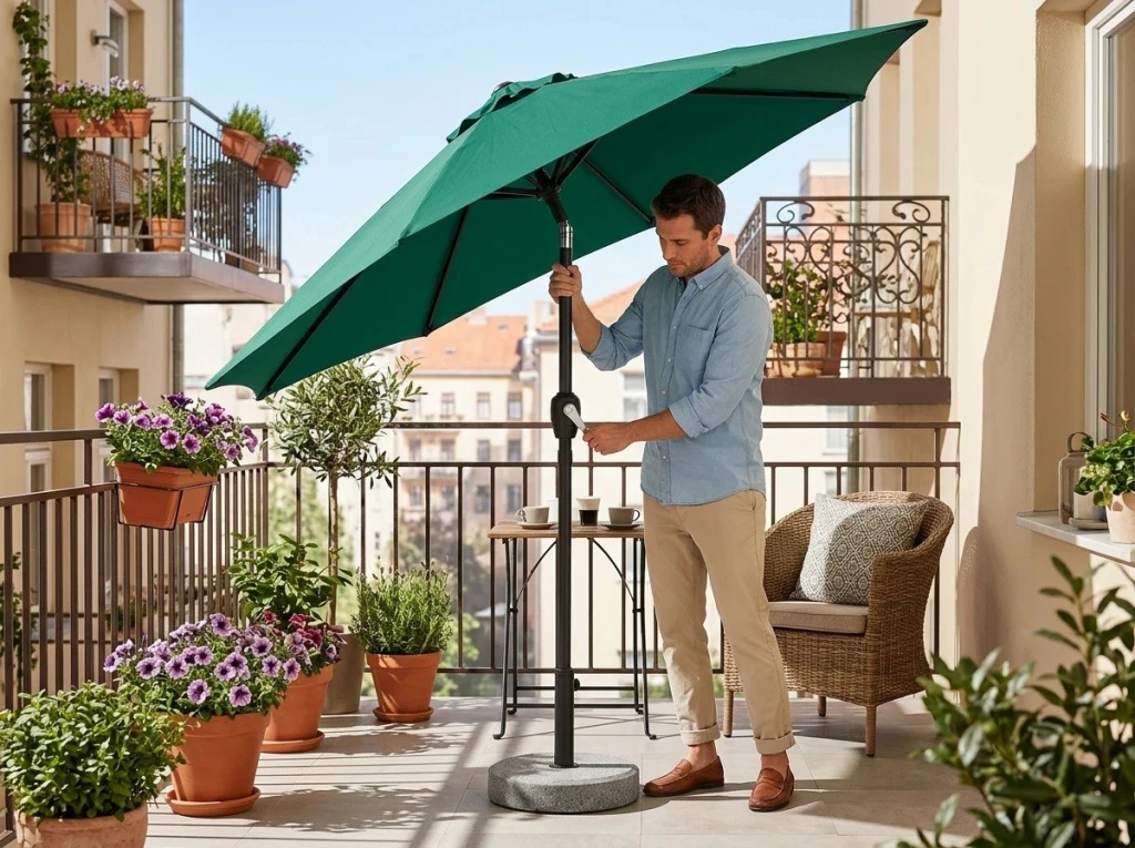 Umbrelă de gradină gardenline gao2569 green 3