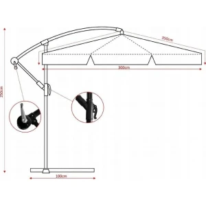 Зонт садовый gardenline gao2859 green Thumbnail 6