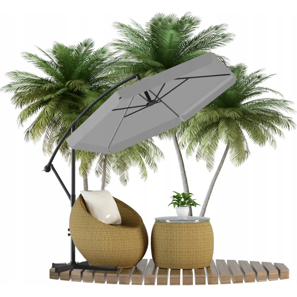 Umbrelă de gradină gardenline gao5316 grey 7