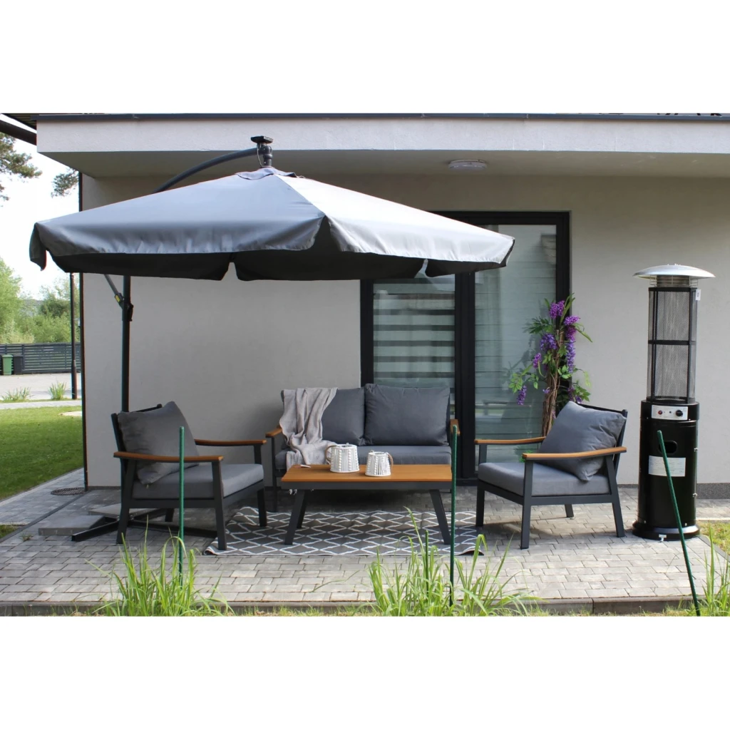 Umbrelă de gradină gardenline gao5316 grey 8