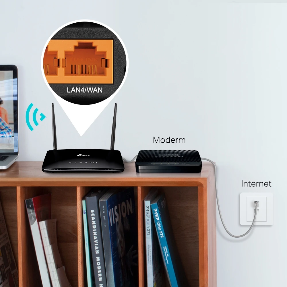 Router fără fir tp-link tl-mr6400, 4g, negru 13