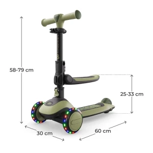 Самокат kinderkraft halley 2 2in1 green (krhall02gre0000) Thumbnail 3