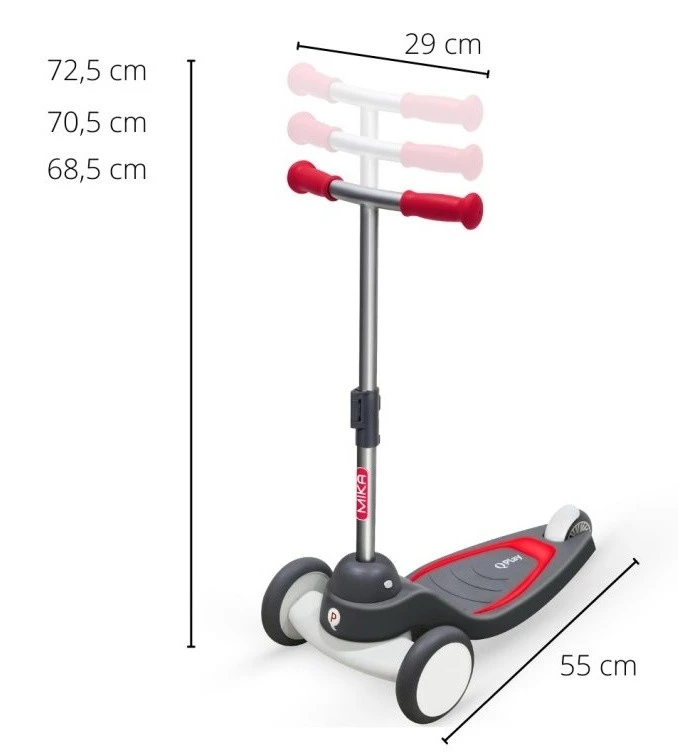 Trotinetă qplay mika red 3