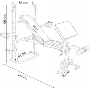 Bancă pentru exerciții de forță funfit 4807 Thumbnail 10