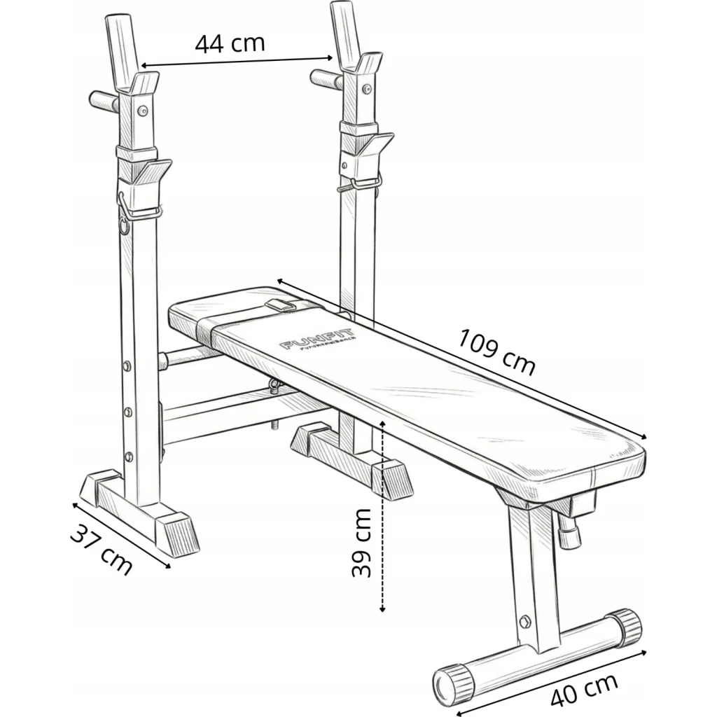Bancă pentru exerciții de forță funfit 4809 10