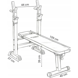 Bancă pentru exerciții de forță funfit 4809 Thumbnail 10