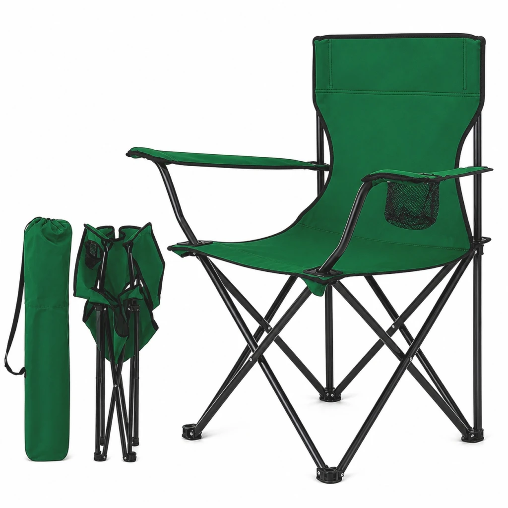 Scaun pliabil pentru camping 4life at111 green 2