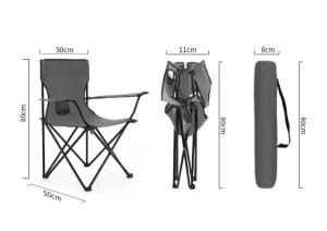 Scaun pliabil pentru camping 4life at111 red Thumbnail 3