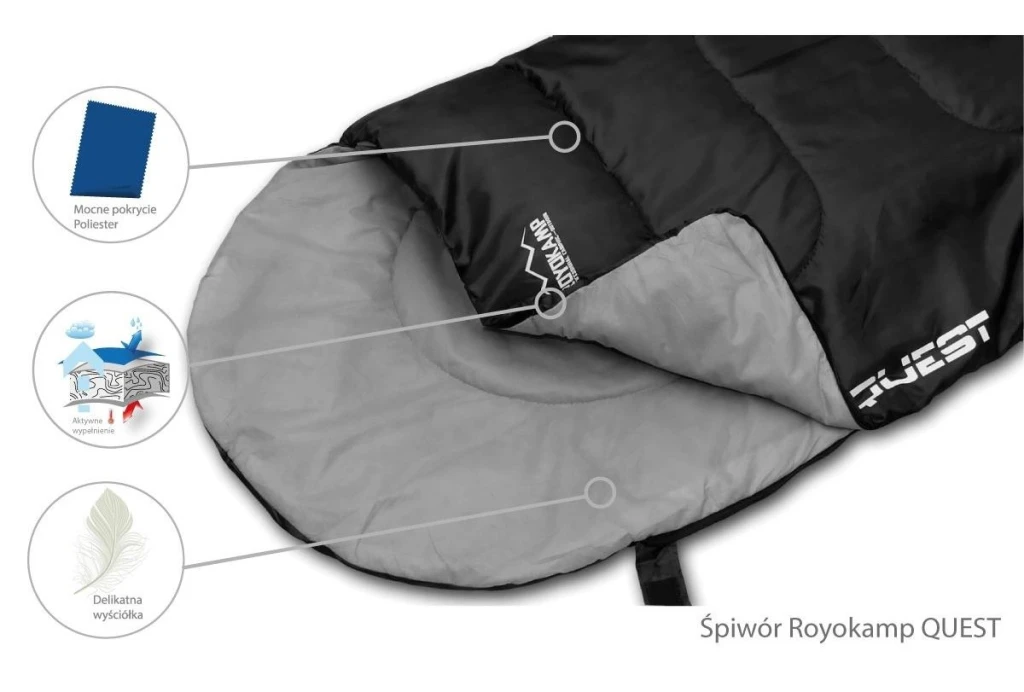 Sac de dormit enero camp quest black 8
