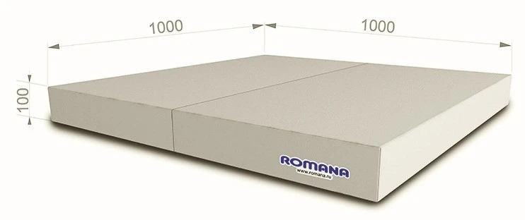 Мягкий щит (мат) romana (5.013.10) 1x1x0.1m grey 5