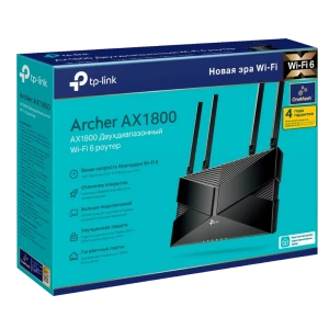 Беспроводной маршрутизатор tp-link archer ax1800, wi-fi, чёрный Thumbnail 3