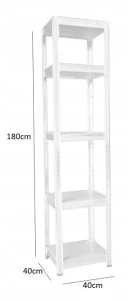 Стеллаж складской gardenline gwi9405 180x40x40cm 2pcs Thumbnail 2