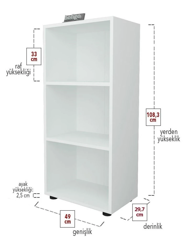 Стеллаж bofigo 13-23-01 white 5