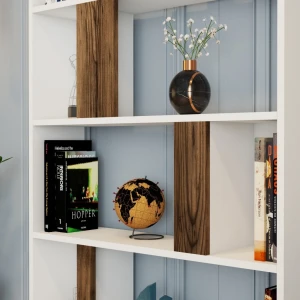 Стеллаж hanah home lima white walnut Thumbnail 3