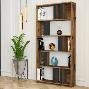 Стеллаж hanah home lima white walnut Thumbnail 7