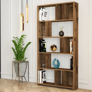 Стеллаж hanah home lima white walnut Thumbnail 6
