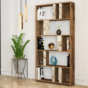 Стеллаж hanah home lima white walnut Thumbnail 8