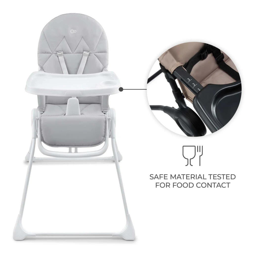 Стульчик для кормления kinderkraft binci light grey (khbinc00lgr0000) 4