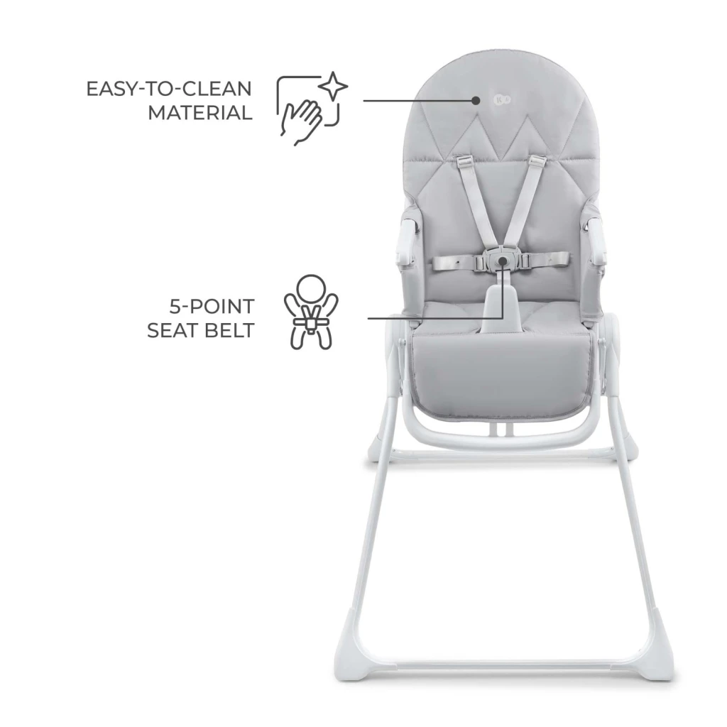 Стульчик для кормления kinderkraft binci light grey (khbinc00lgr0000) 5