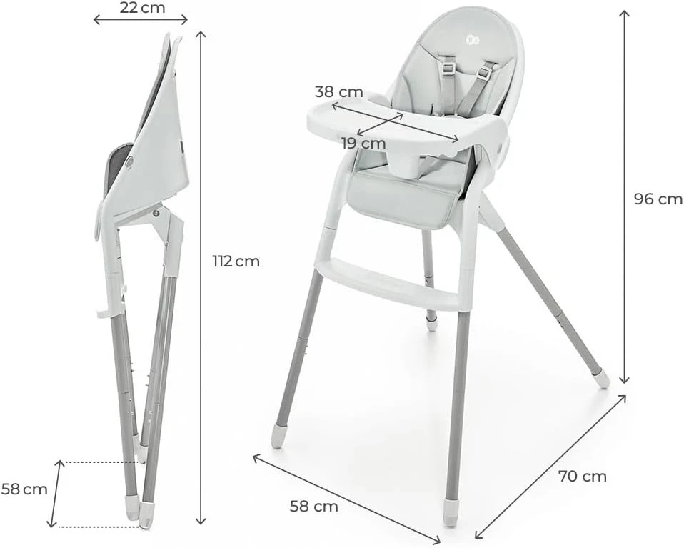 Стульчик для кормления kinderkraft dinnly 2in1 light grey (khdinn00lgr0000) 3