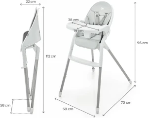 Стульчик для кормления kinderkraft dinnly 2in1 light grey (khdinn00lgr0000) Thumbnail 3