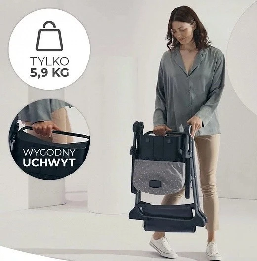 Стульчик для кормления kinderkraft foldee grey (khfold00gry0000) 7