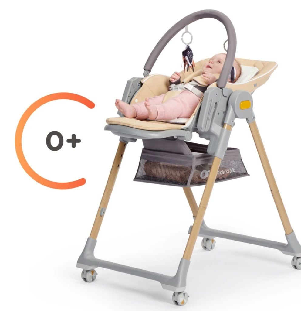 Стульчик для кормления kinderkraft lastree wood (khlast00begw000) 3