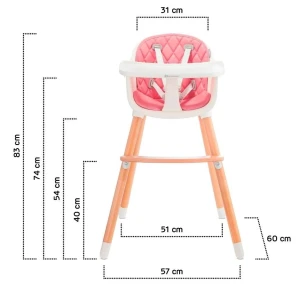 Стульчик для кормления kinderkraft sienna pink (kkksienpnk0000) Thumbnail 5