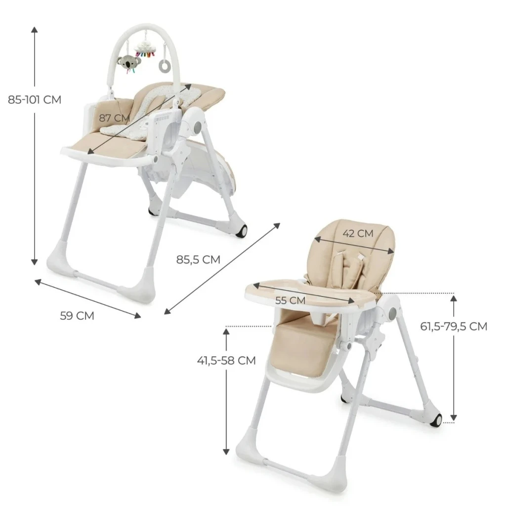 Стульчик для кормления kinderkraft tummie beige (khtumm00beg0000) 10