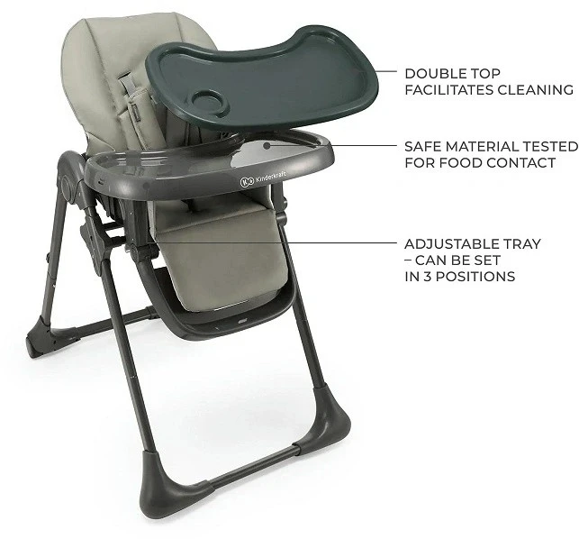 Стульчик для кормления kinderkraft tummie grey (khtumm00gry0000) 6