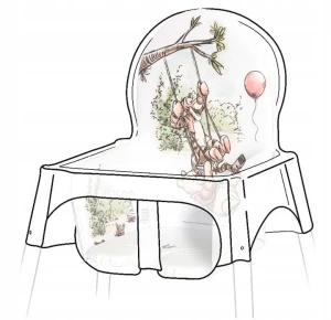 Husa pentru scaun de masa keeeper winnie the pooh (18501100) white Thumbnail 4