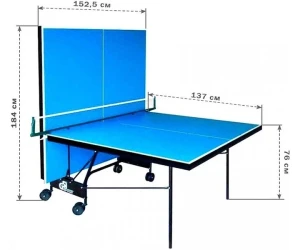 Masă de tenis gsi sport athletic outdoor alu line gt-2 blue Thumbnail 4