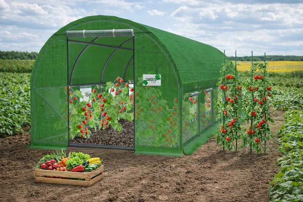 Теплица gardenline tun5620 8x3x2m 2