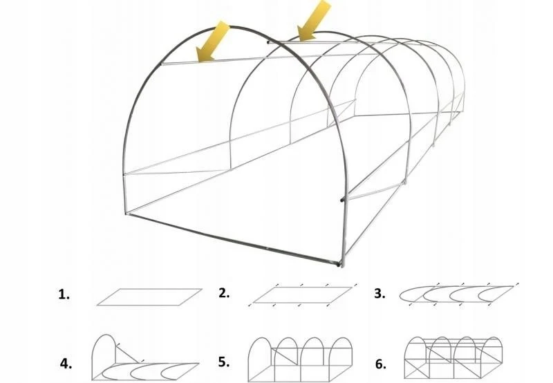 Теплица gardenline tun5620 8x3x2m 5