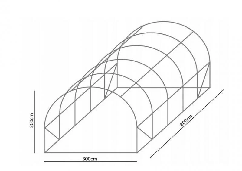 Теплица gardenline tun5620 8x3x2m 4