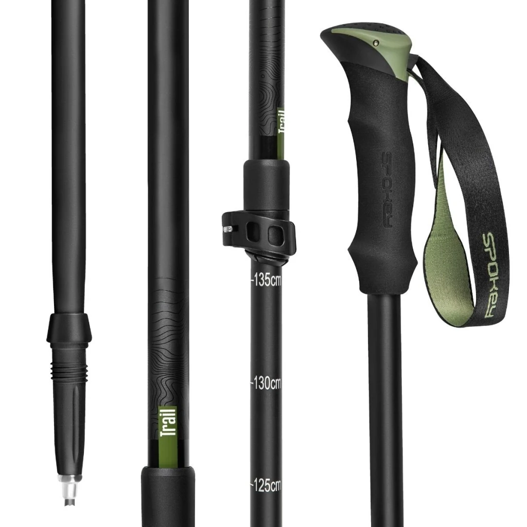 Bastoane de trekking spokey trail black/green (945416) 2