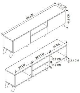 Mobilier tv bofigo 11-16-01 white/pine Thumbnail 3