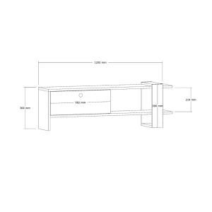 Mobilier tv hanah home ova oak anthracite Thumbnail 6