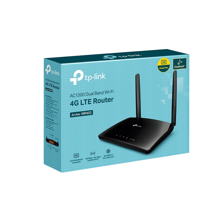 Router fără fir tp-link archer mr402, 4g, negru 4