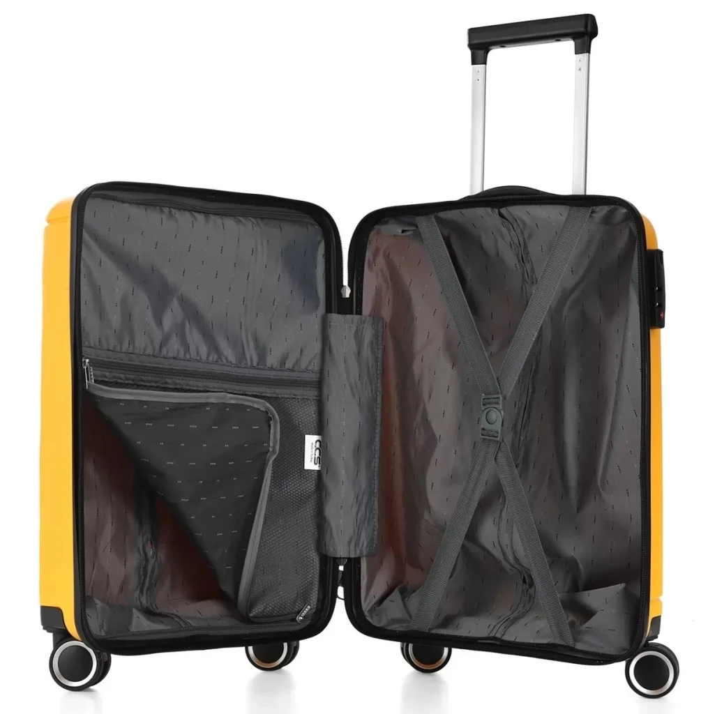 Комплект чемоданов ccs 5225 set yellow 6