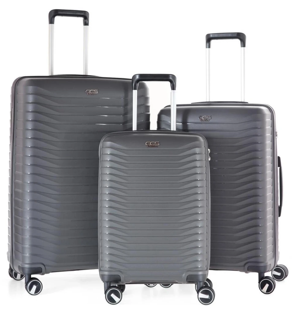 Комплект чемоданов ccs 5235 set silver 10