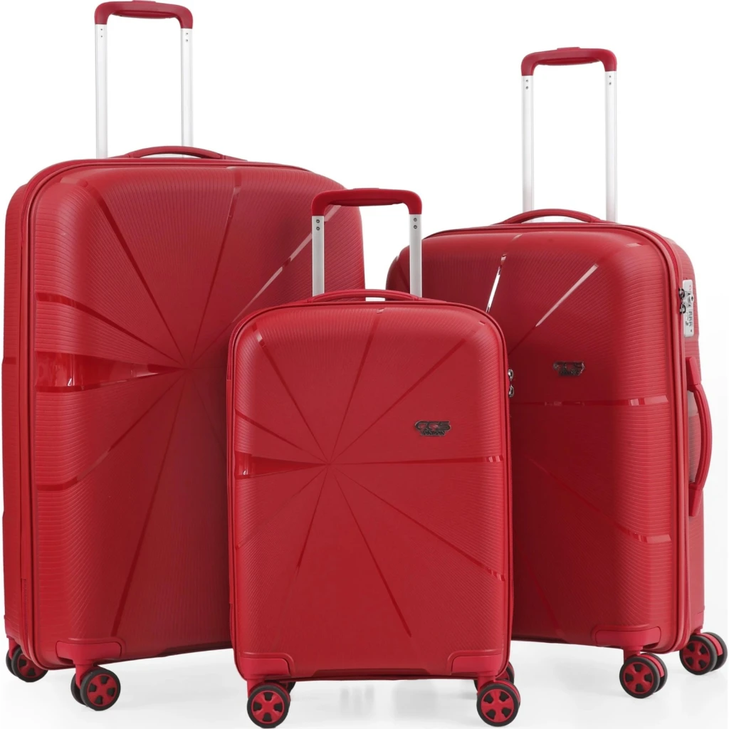 Комплект чемоданов ccs 5264 set burgundy 3