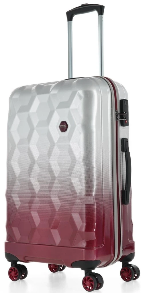 Valiză ccs 5226 m grey/burgundy 2