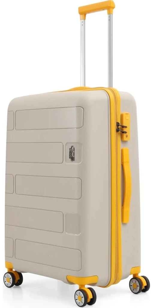 Valiză ccs 5236 l white/yellow 2